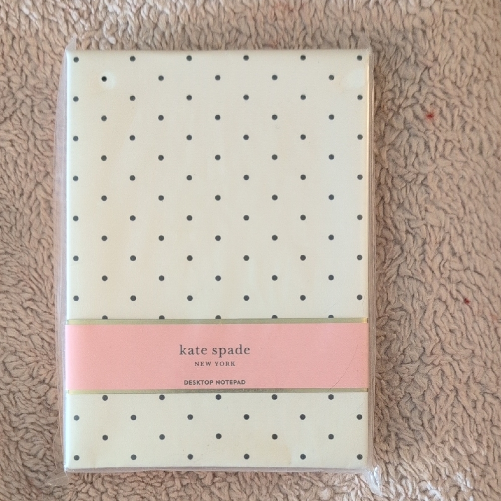 Kate Spade White and Black Polka Dot Notepad